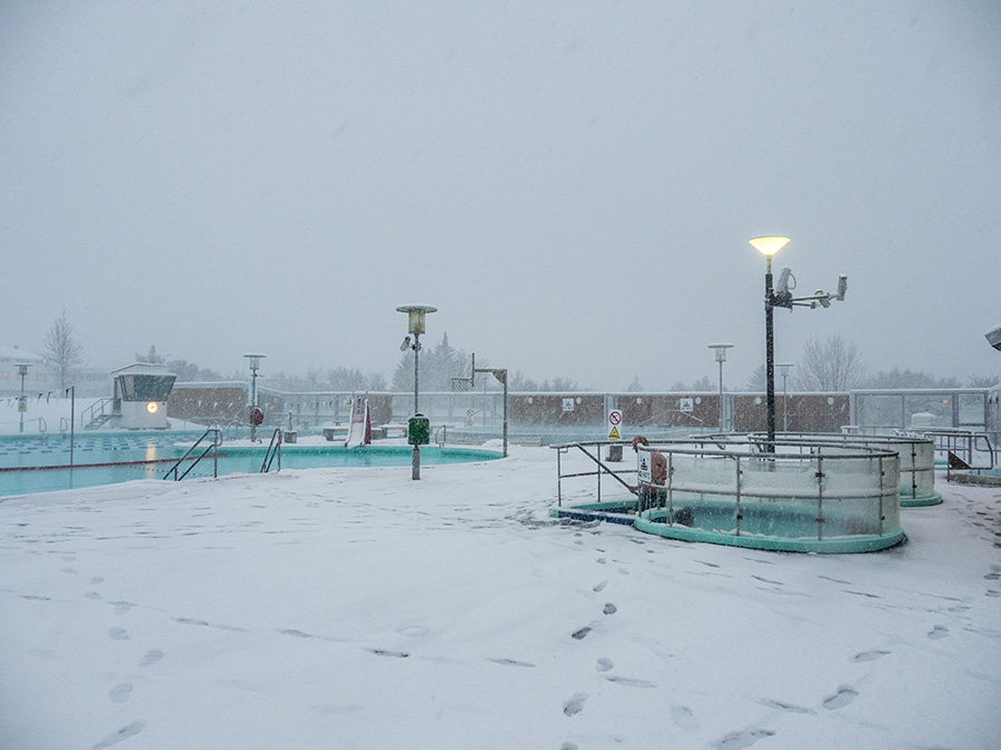 Iceland's pools, like Vesturbæjarlaug (pictured here), are a popular pastime in the winter.