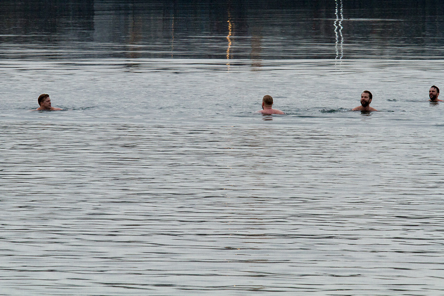 5 minutes in the water is more than enough