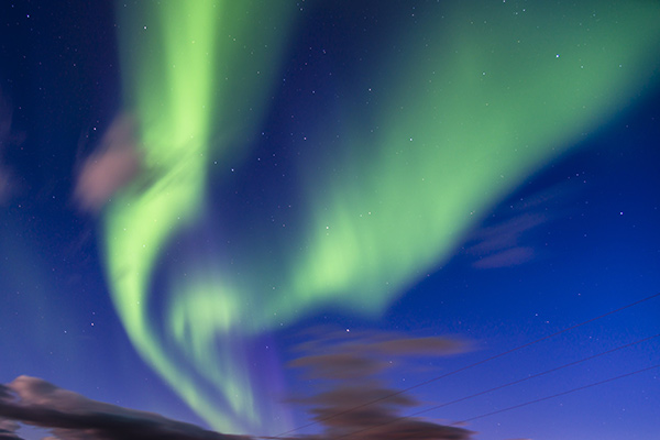 Beautiful aurora over Reykjavik